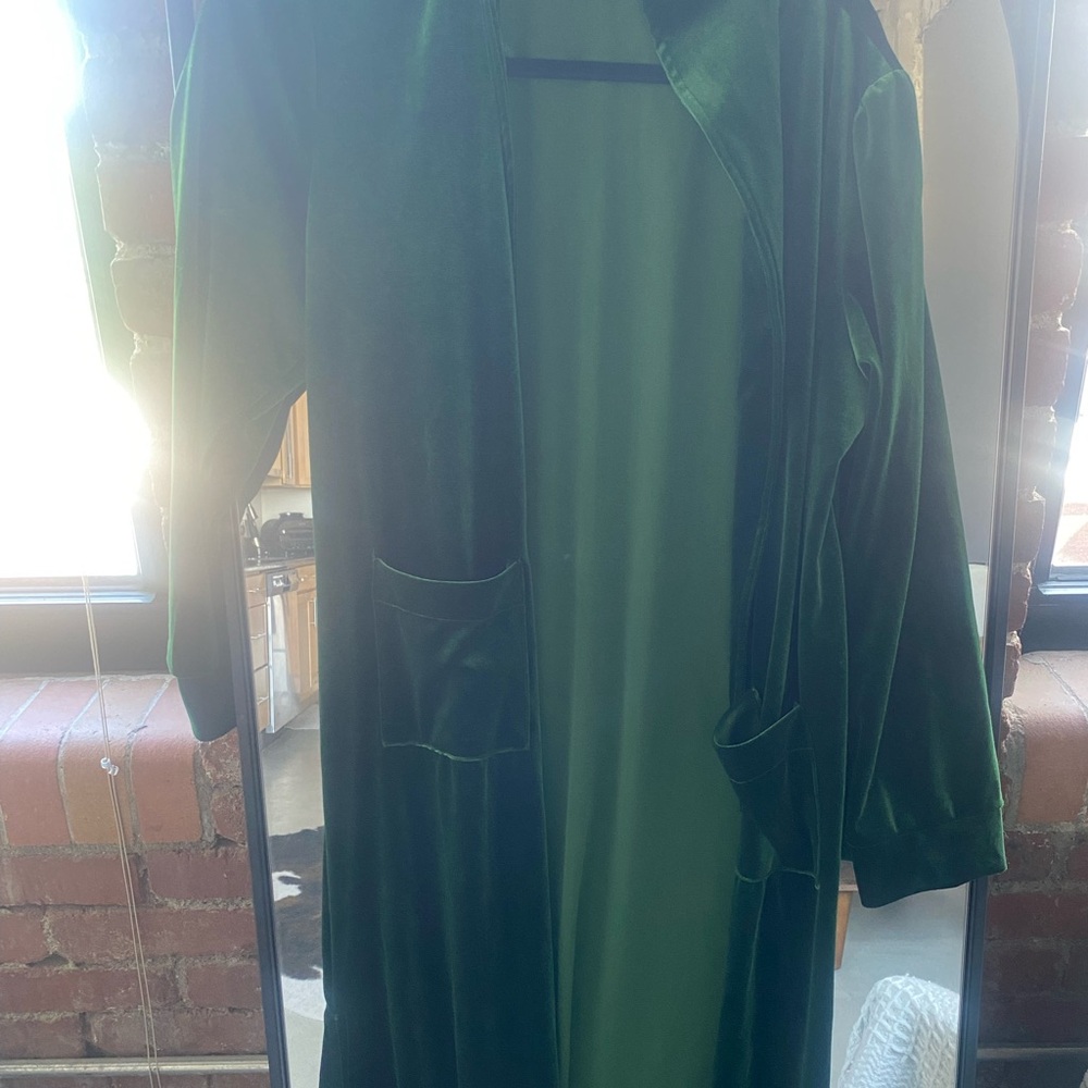 Green Velvet Duster.